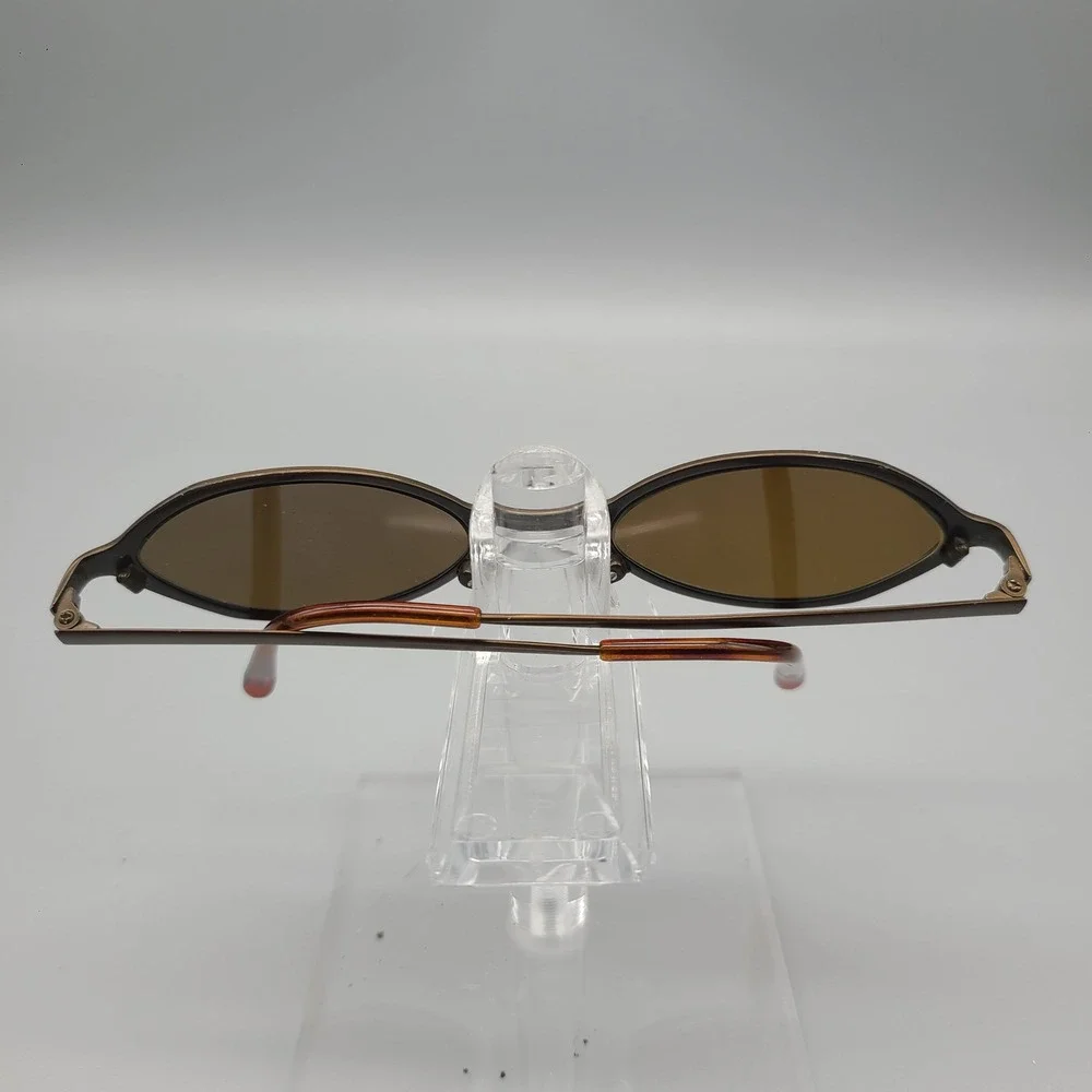 Beausoleil Paris Sunglasses Bronze Metal Oval Frame Brown Lens Made in France